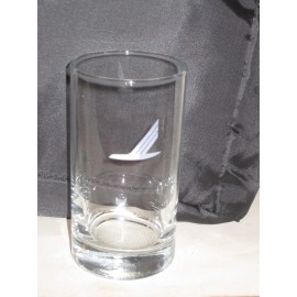 Set Of 2 Piedmont Airlines High Boy Glasses First Class 4 1/2" x 2 1/4" NOS