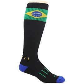 MOXY Socks Brazilian Flag Black Knee-High Premium Socks