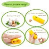 AMXRD Garlic Press Rocker & Silicone Peeler (Random Color), Stainless
