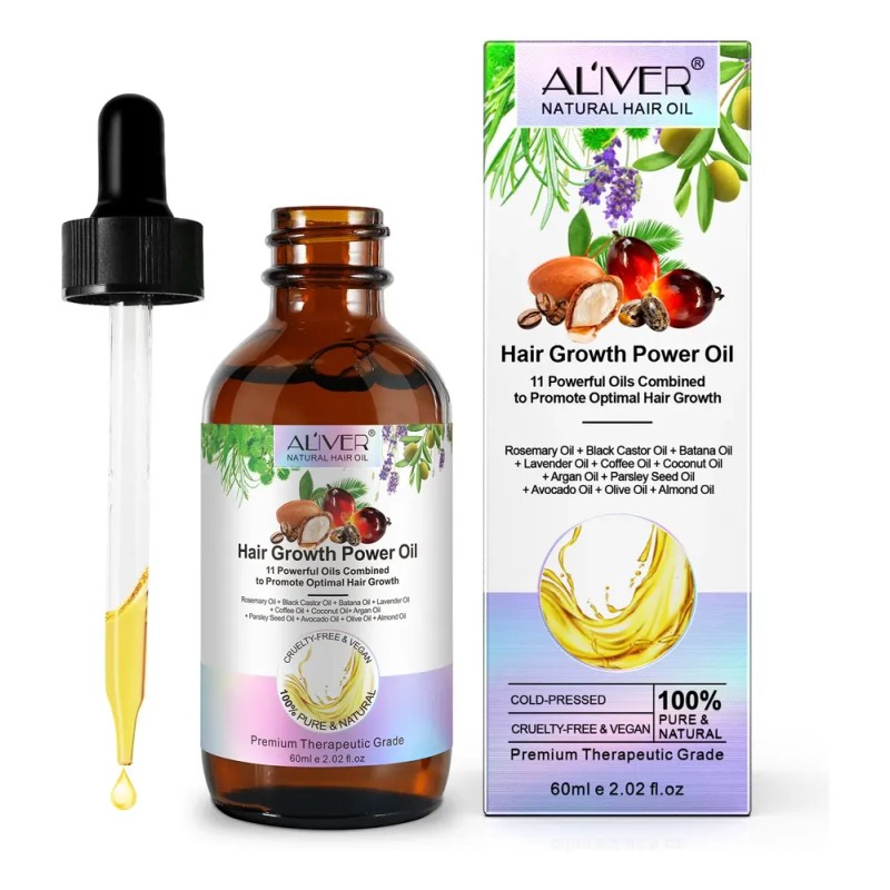 Aliver - Aceite Capilar Natural 11 Aceites Fortalecedor Kit 2pz