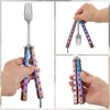 Flutesan 2 Pcs Butterfly Fork and Spoon Set, Tactical Butterfly