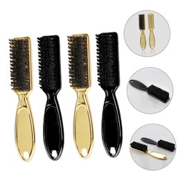 LALAFINA 4pcs Hair Brush for Men Multi-functional Neck Duster and Beard Cleaning Brush Soft Bristles for Dust and Hair Removal in Salon Home Use