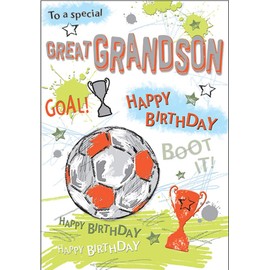 Traditional Birthday Card Great Grandson - 7 x 5 inches - Piccadilly Greetings,White
