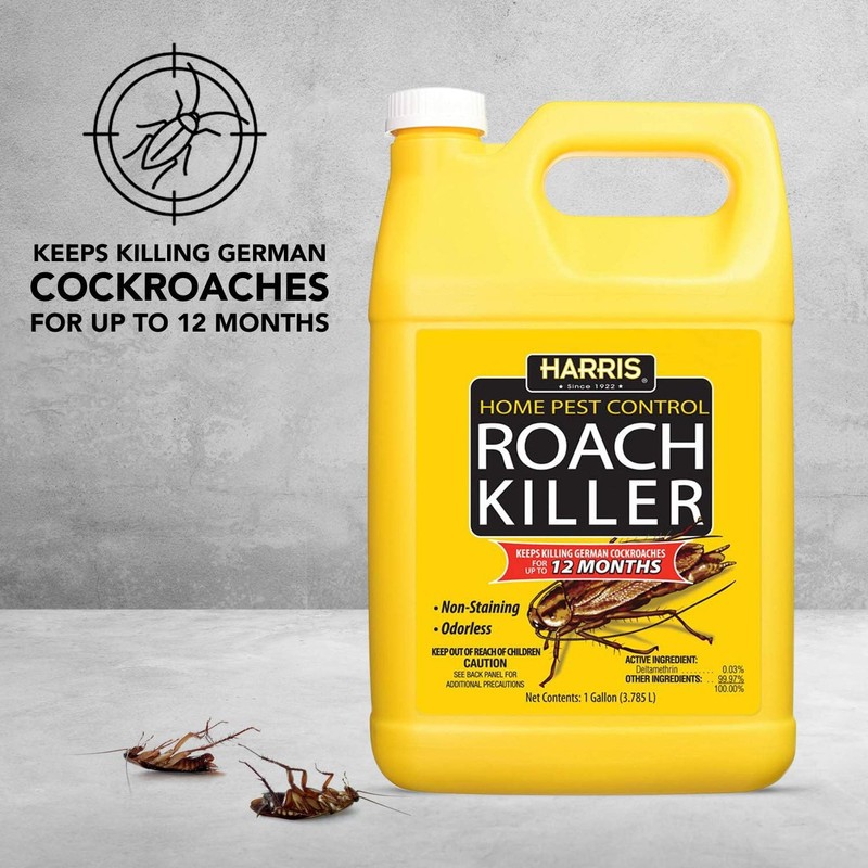 Harris Roach Killer, Liquid Spray with Odorless and Non-Staining 12-Month