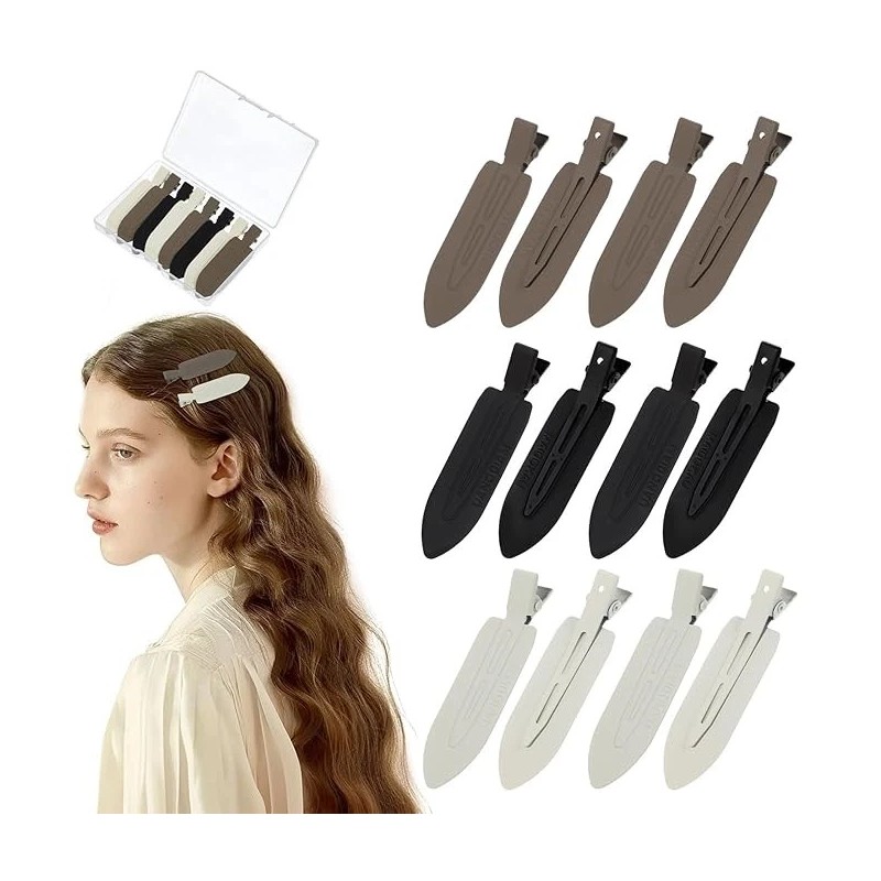 12 Pcs No Bend No Crease Hair Clips, Hair Clips