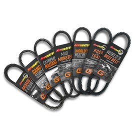 SuperATV Heavy-Duty CVT Drive Belt Compatible with Polaris RZR, World's Best Drive Belt, Stronger Than Stock, 4340 Chromoly Steel, Proprietary Heat Treatment, Increase in Shaft Size, See Fitment