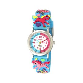 Ravel - Children's Pony Time Learning Clock - Analogue Quartz Movement - R1513.93 - Sky Blue, Strap.