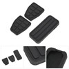 3pcs Clutch Brake Accelerator Pedal Pad Kit Rubber Black Flexible