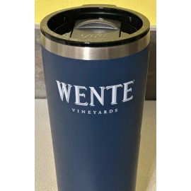 Vibe Seafoam Navy Blue Vibe 18oz Stainless Steel Tumbler with Bluetooth Speaker Logo