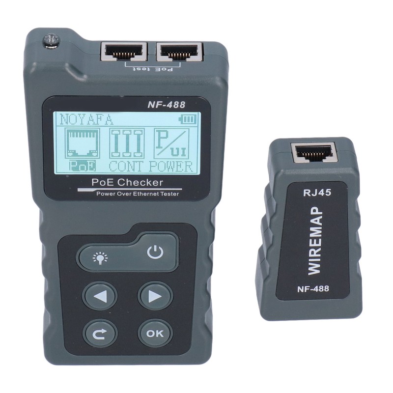 NF‑488 LCD Ethernet POE Tester Automatic Identification POE Detector Checker