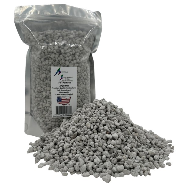 Pumice for Plants Bonsai 2 Quarts 1/4" Succulent Cactus Indoor