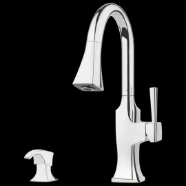 Pfister F-529-7KFC Kroft Kitchen Faucet W/ Soap Dispenser with Chrome Finish