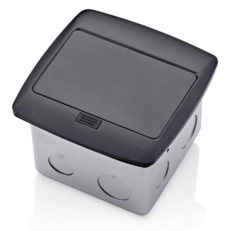 Leviton Pop-Up Floor Box with 20 Amp, Tamper-Resistant Self-Test GFCI