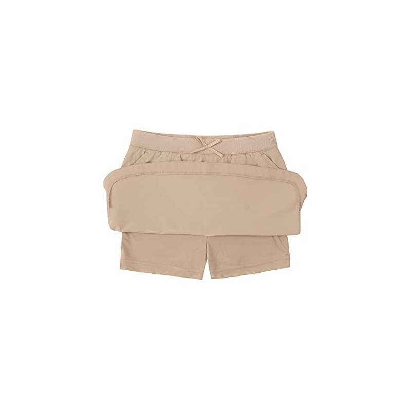 IZOD Girls' School Uniform Pull-on Scooter Skirt with Undershorts, Knit