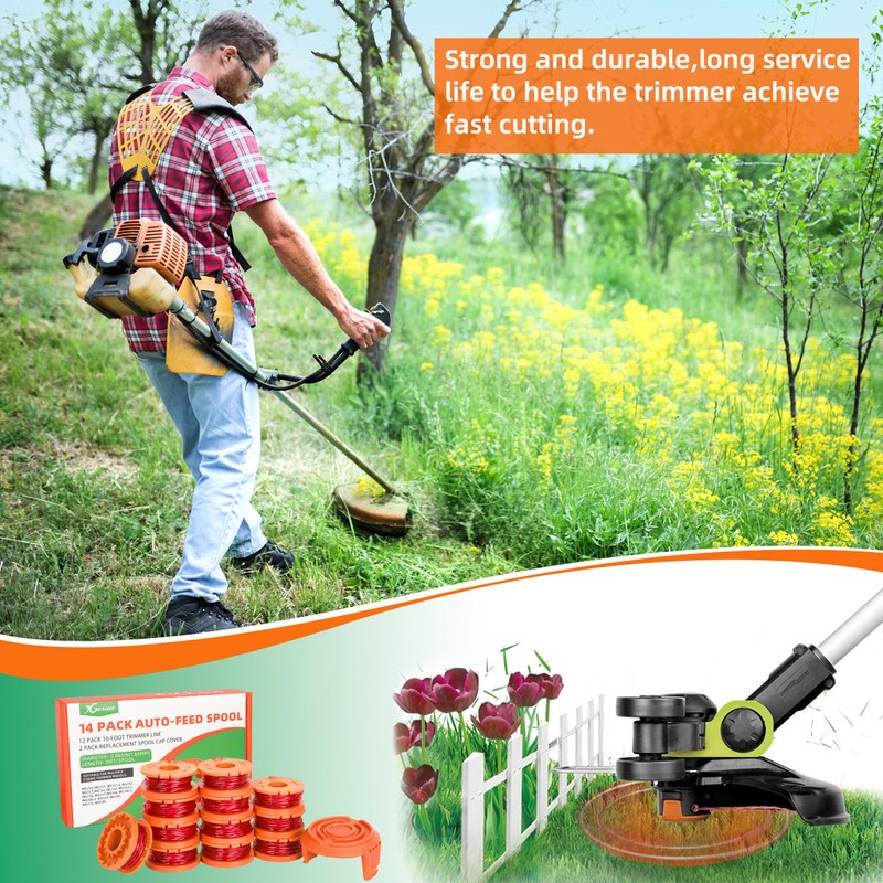 Xgunion Trimmer Spool Line for Worx 14 Pack WA0010 Edger