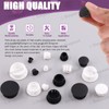 Swpeet 60Pcs 1" - 25mm Black Round Plastic Snap-on Hole