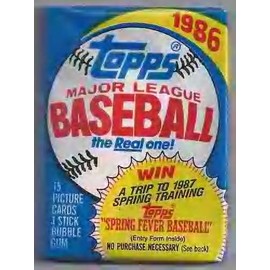 Lot of 3 1986 Topps Baseball Wax Packs (45 Cards Total)