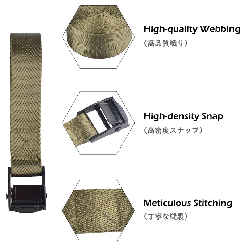 TRIWONDER Cinch Tie Down Strap Lashing Straps Heavy Duty Nylon