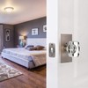 HIEMEY Glass Door Knobs Interior with Lock, Crystal Modern Privacy