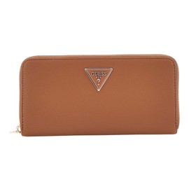 GUESS Women's Laurel SLG Large Zip Around Wallet, Cognac
