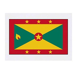 'Grenada Flag' Temporary Tattoo - Water Resistant, Skin-Safe, Non-Toxic Transfer (TO00030727)