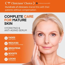Healthy Skin Super Vitamin C Serum for Women Over 70: Niacinamide Hyaluronic Acid Peptides E Caffeine Bakuchiol Hydrating Lifting Reduce Facial Wrinkles and Age Spots Size / 70세 이상 여성을 위한 건강한 피부 슈퍼 비타민 C 세럼: 나이아신아마이드 히알루론산 펩타이드 E 카페인 바쿠치올 수분 공급 리프팅 얼굴 주름 및 연령 반점 감소 Size