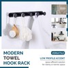 Angle Simple Towel Hook Rack Matte Black, SUS304 Stainless Steel