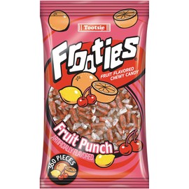 Frootie Tootsie Roll Chewy Candy, Fruit Punch, 38.8 Ounce, 360 Count (Pack of 12)
