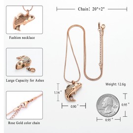 Cremation Jewelry for Ashes Stainless Steel Fish Shape Design Memorial Urn Necklace Keepsake Jewelry Gift Men Women Multifunction Necklace