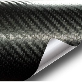 VViViD Black Carbon Fiber Air-Release Adhesive Vinyl Tape Roll (8 Inch x 20ft)