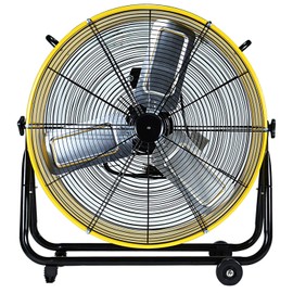 Simple Deluxe 24 Inch Heavy Duty Metal Industrial Drum Fan, 3 Speed Floor Fan for Warehouse, Workshop, Factory and Basement