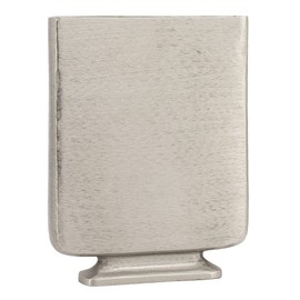 Torre & Tagus Lyra Etched Aluminum Flat Urn Vase (13-Inch Height, Pewter)