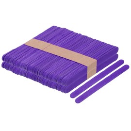 sourcing map 100pcs Wood Craft Sticks, 4.5 Inch Ice Cream Sticks for DIY Craft, Home Art Projects Purple