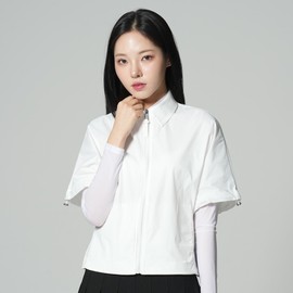 Women's Golf Windbreaker Short Sleeve Zip Up Anorak Golf Wear Jacket / 여성 골프 바람막이 반팔 집업 아노락 골프웨어 자켓