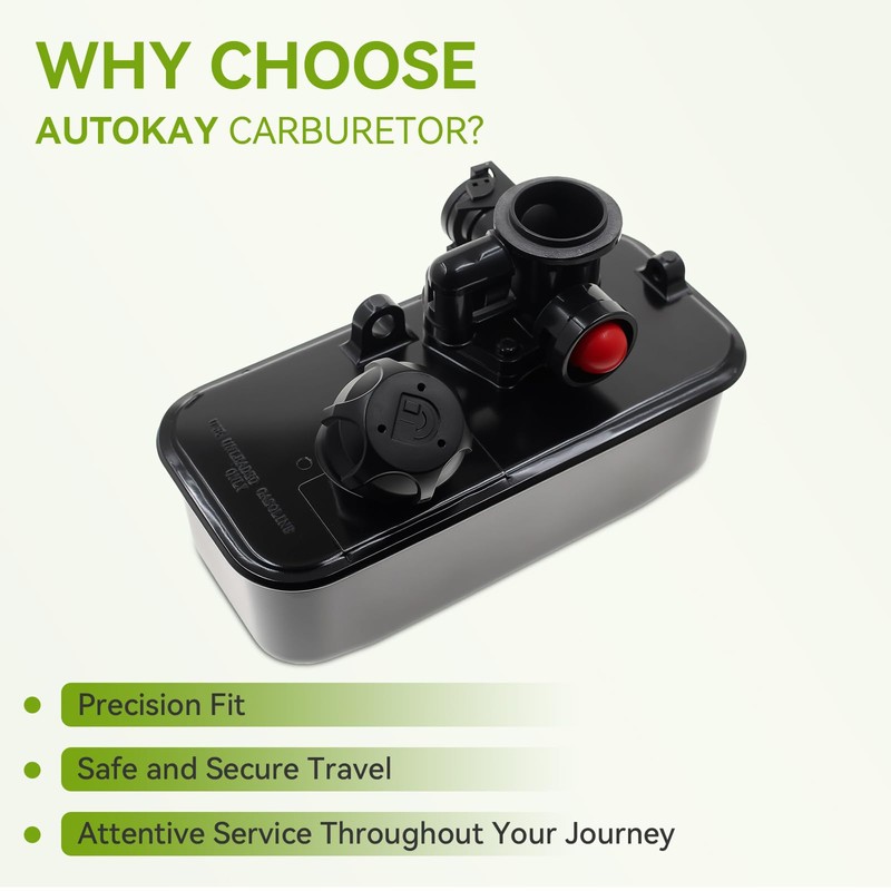AUTOKAY 494406 795477 Fuel Gas Tank and Carburetor Assembly Fits