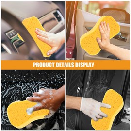 Gatuida Superior Absorption Car Cleaning Sponges 4 Pack Soft Sponge Wash Pads for Car Wash Gentle Easy to Use