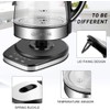 QUEENSENSE 1.7L Blue LED Light Electric Hot Water Glass Kettles
