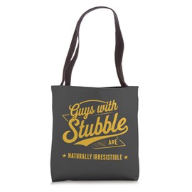 Guys With Stubble Facial Hair Pride Funny Beard Humor Tote Bag