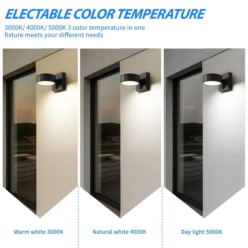 Motion Sensor Outdoor Lights, Aluminum Outdoor Wall Sconce, LED Porch