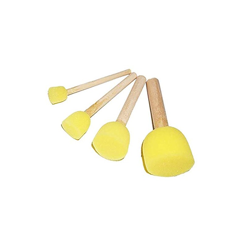 Tuperoymse 60 Pieces of Round Paint Foam Sponge Brush Set