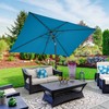 Pure Garden 10 Rectangular Umbrella, Turquoise