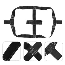 Universal Motorcycle Rear Wheel Tie-Down Strap in Black, Transportation Bundle Belt for Motor Bike Dirt Bike Trailer (Black),Tie Down Strap Rear Wheel Transport Strong Polyester