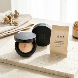 Hera Black Cushion 21N1 Vanilla Original 15g x 2 + Glow Cushion Free Optional / 헤라 블랙쿠션 21N1 바닐라 본품 15g 2개 + 글로우 쿠션 증 정 선택형