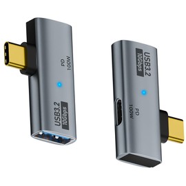 tunghey 2-in-1 Type C 3.2 OTG Splitter, USB C to USB Adapter with Type C 100W PD Fast Charging, Durable and Universal OTG Converter (1Pack)