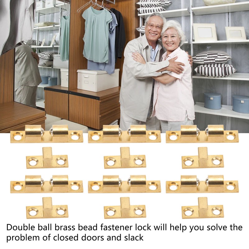6 Set Cabinet Door Catch Brass Cabinet Door Closet Ball