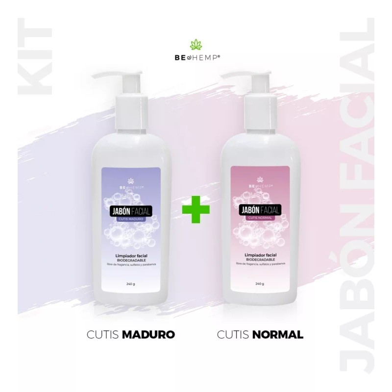 Beohemp Jabón Para Piel Madura Y Piel Normal Kit 2