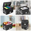 DocSafe Fireproof Document Box with Lock,File Storage Organizer with Pockets,Collapsible