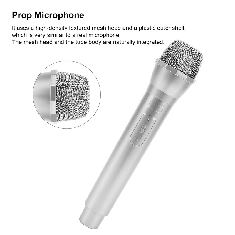 Singing Prop Microphone, Lightweight, Fake Microphone, Fake Microphone for Karaoke,