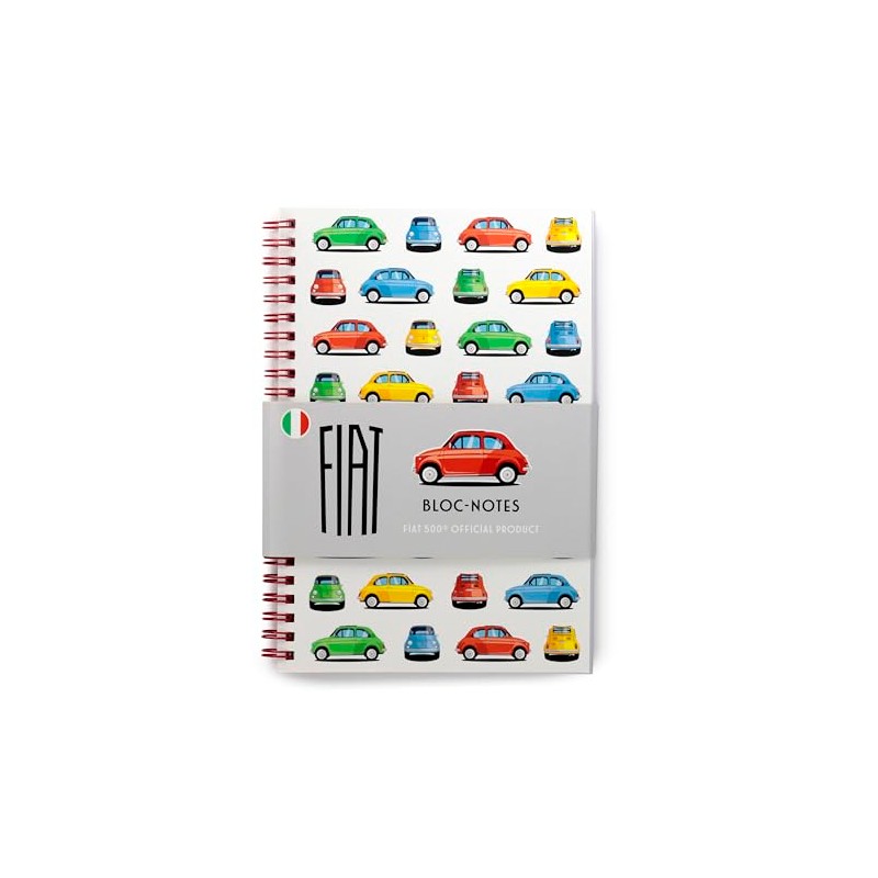 Puckator Fiat 500 Spiral Bound Notepad A5 Retro Car