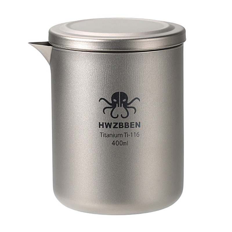 Titanium Tea Pot Cups Set Outdoor Camping Tea Service Lightweight